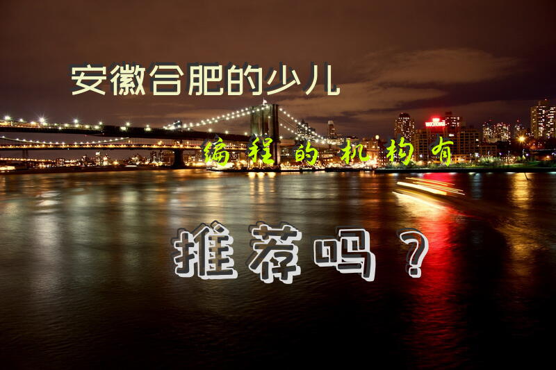 安徽合肥的少儿编程的机构有推荐吗？