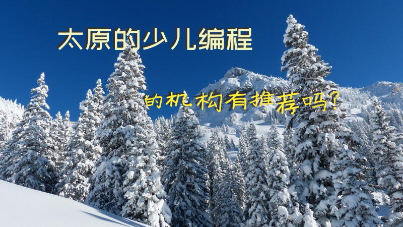 太原的少儿编程的机构有推荐吗？