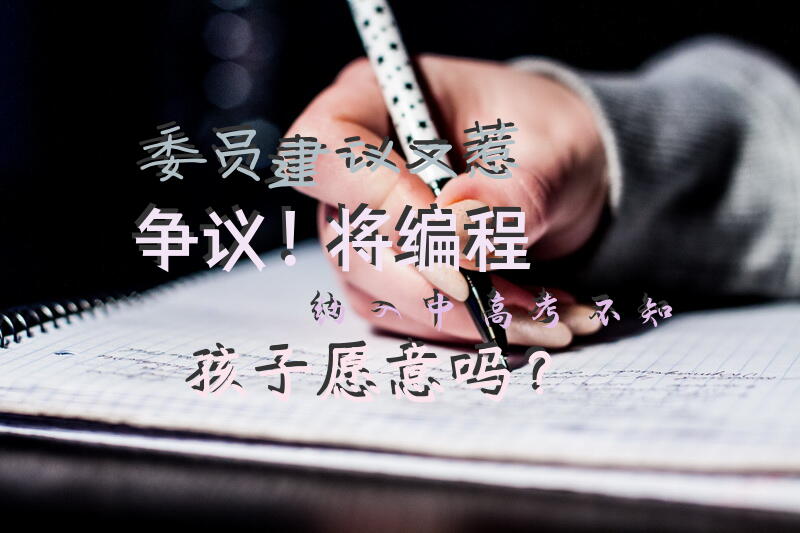 委员建议又惹争议！将编程纳入中高考，不知孩子愿意吗？