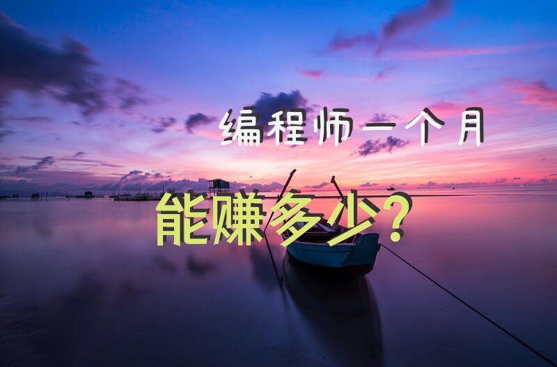 编程师一个月能赚多少？