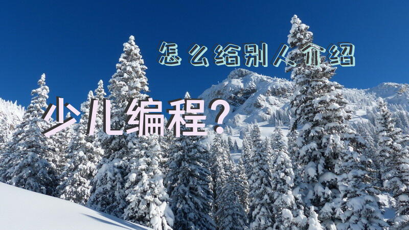 怎么给别人介绍少儿编程？