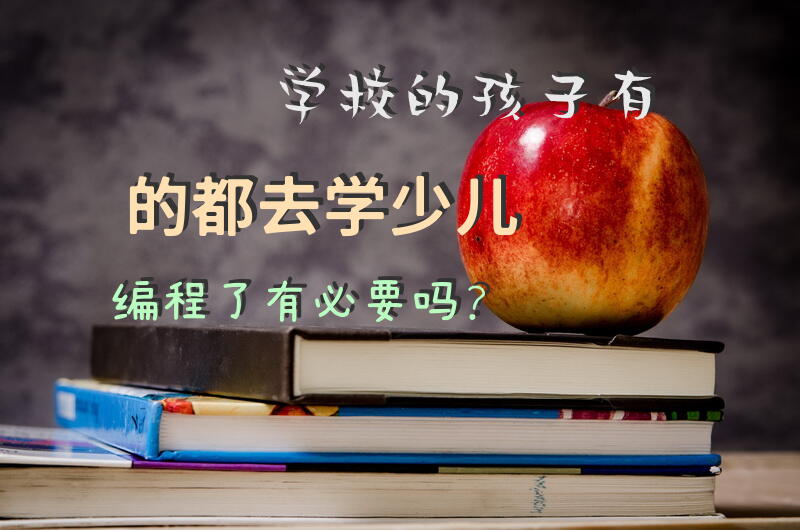 学校的孩子有的都去学少儿编程了，有必要吗？