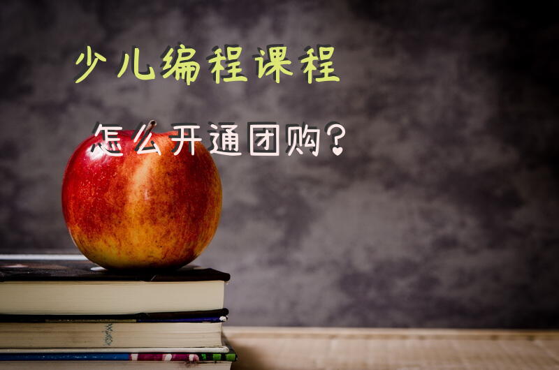 少儿编程课程怎么开通团购？