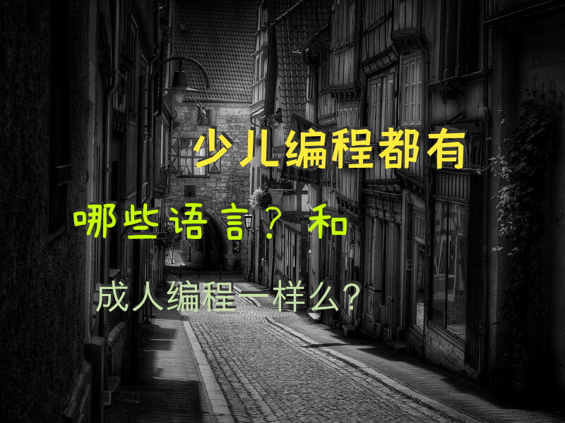 少儿编程都有哪些语言？和成人编程一样么？
